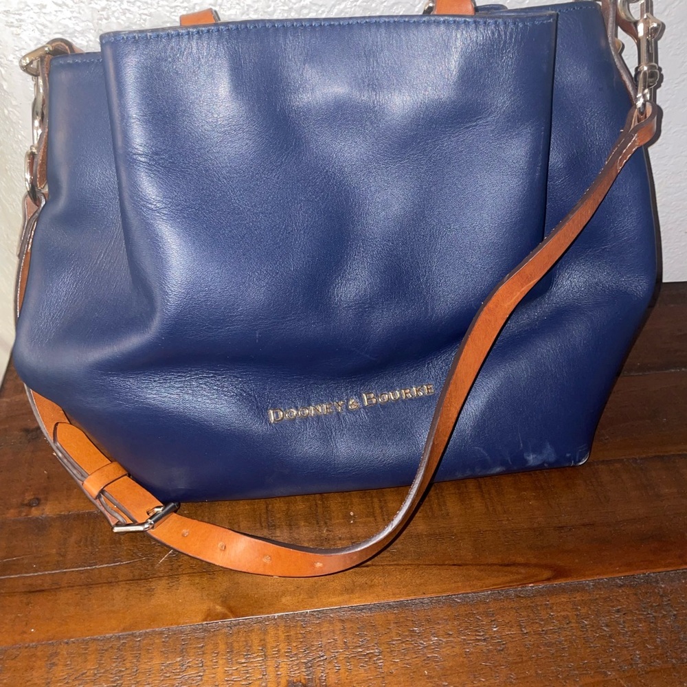 Dooney & Bourke Dark Blue Leather Shoulder Bag